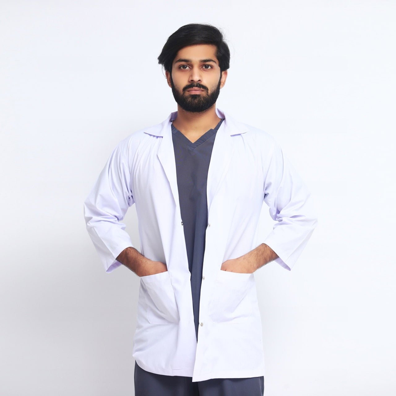 0E2A0534 Men's Lab Coat White - Image 1
