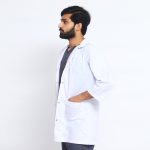 Men's Lab Coat White - Image 3